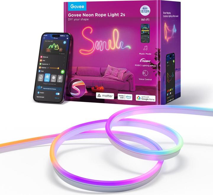 Produktbild Govee Neon-Streifenleuchte (RGBIC, 400 cm, Indoor)