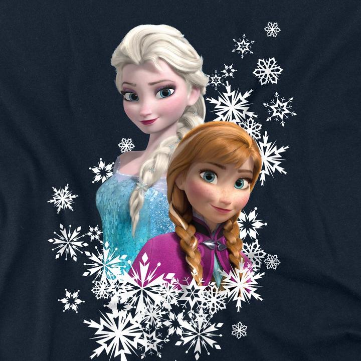 Immagine prodotto Disney Frozen Maglietta Anna ed Elsa Ritratto di Fiocco di Neve Adulto Unisex (L)