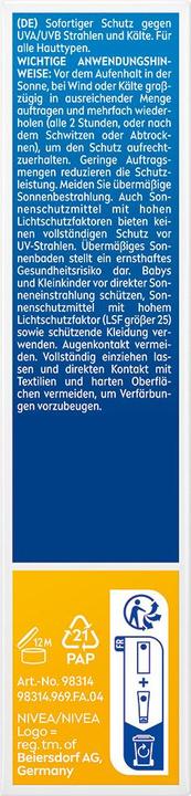 Produktbild NIVEA Sun Alpin Sonnencreme fürs Gesicht (Sonnencreme Gesicht, SPF 30, 50 ml, 69 g)