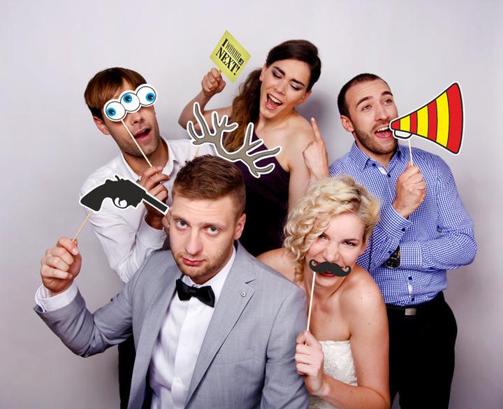 Actual product image Partydeco Police Party 4-piece Photo Prop Set