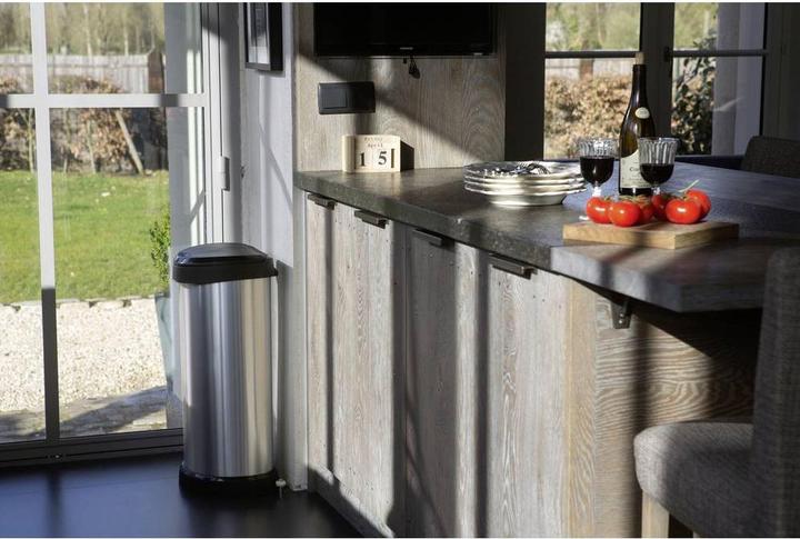 Produktbild Curver DECOBIN Abfalleimer 40L mit Drücker silber metallic (40 l)