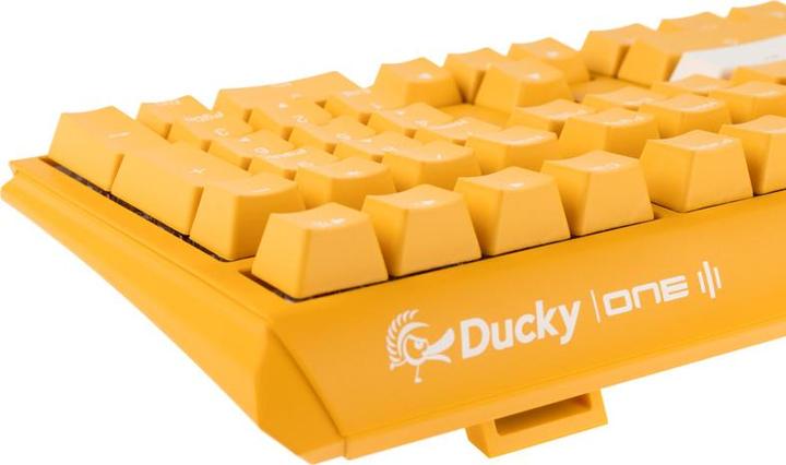 Actual product image Ducky One 3 Yellow Gaming Keyboard, RGB LED - MX-Silent-Red (US) (US, Cable)