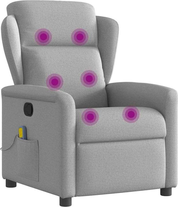 Immagine prodotto VidaXL Sedia da massaggio in tessuto grigio nuvola