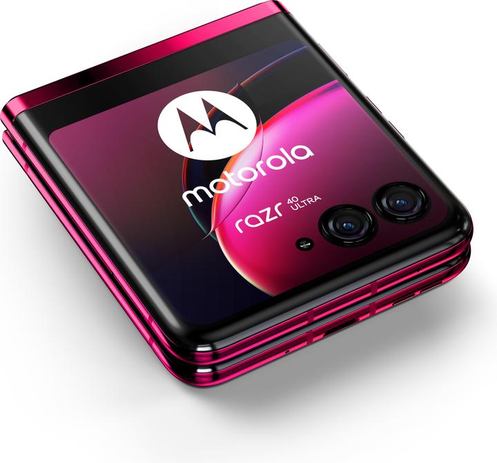 Actual product image Motorola Razr 40 Ultra (256 GB, Viva Magenta, 6.90", SIM + eSIM, 12 Mpx, 5G)