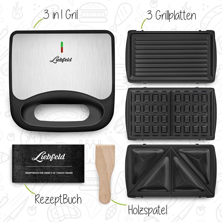 Actual product image Liebfeld 3in1 Sandwich Maker