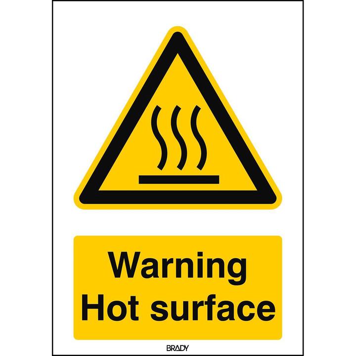 Image du produit Brady ISO 7010 Sign - Warning Hot