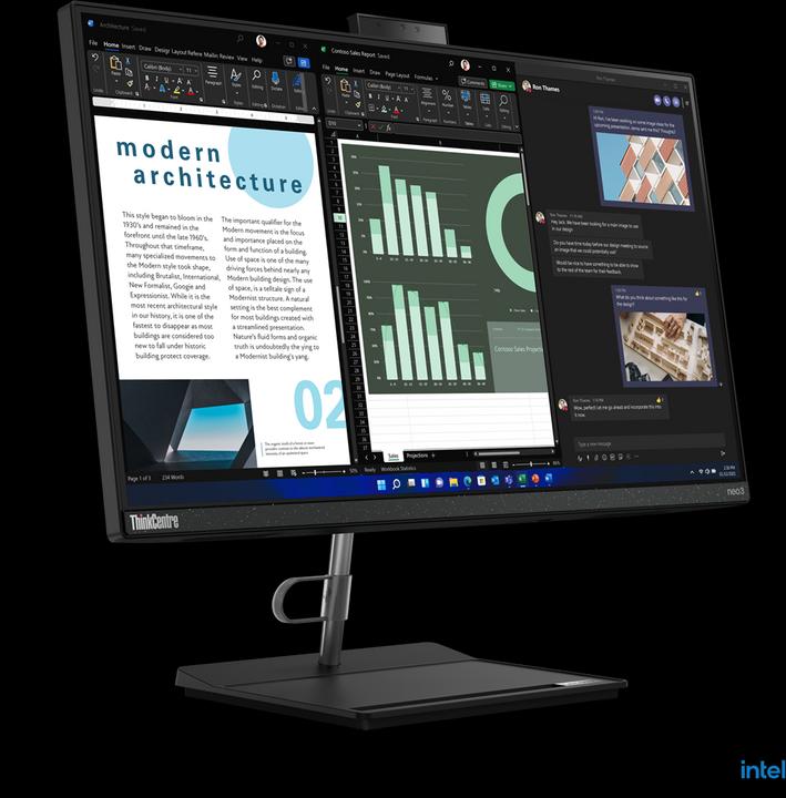 Image du produit Lenovo ThinkCentre neo 30a 24 AIO (Intel Core i5-12450H, 16 Go, 512 Go)