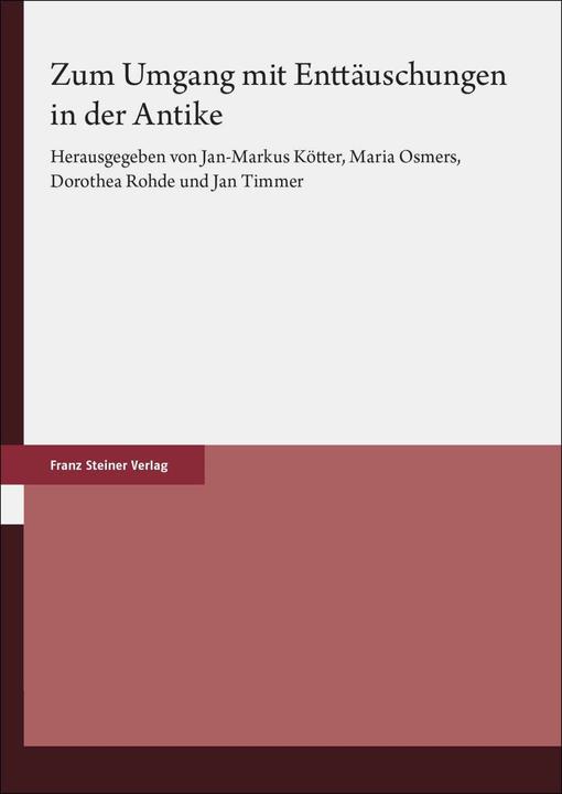 Actual product image Zum Umgang mit Enttäuschungen in der An (German, Dorothea Rohde, Jan-Markus Kötter, Jan Timmer, Maria Osmers, 2024)