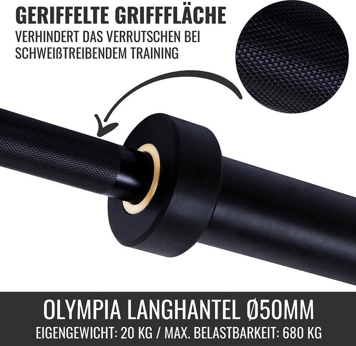 Image du produit Gorilla Sports Barre d'haltère long