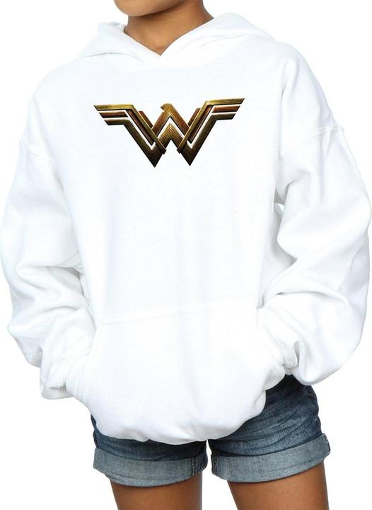 Immagine prodotto Justice League Movie Wonder Woman Emblem Felpa con Cappuccio Ragazze (140, 146)