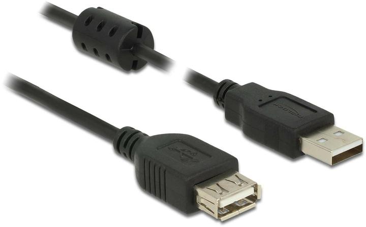 Delock USB 2.0-Verlängerungskabel USB A - USB A 1 m, mit Ferritkern (1 m, USB 2.0)