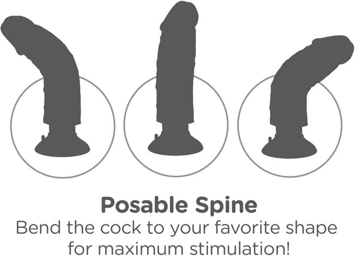 Image du produit Doc Johnson 8" Vibrating Cock with Balls - Flesh