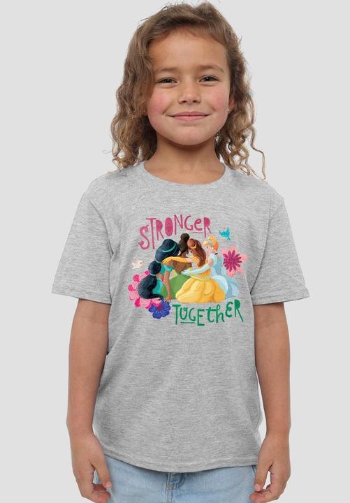 Actual product image Disney Princess Childrens/Kids Stronger Together Jasmine, Tiana And Belle T-Shirt (128)