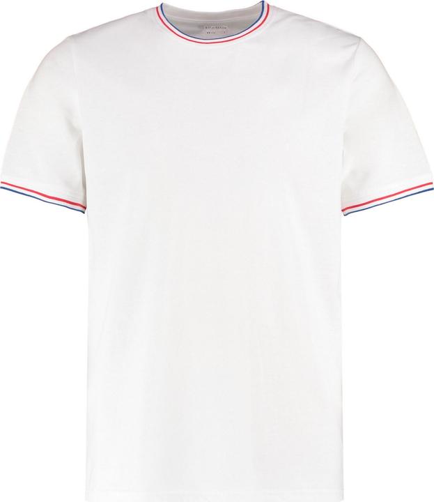 White, Red, Royal blue