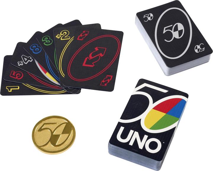 Actual product image Mattel Games UNO 50th premium (German, English, French, Italian, Spanish)