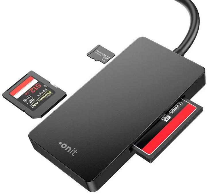 Actual product image Onit Card Reader External USB-C 3-in-1 (USB 3.0)
