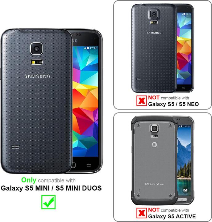 Actual product image Cadorabo Book Invisible Magnet Cover (Samsung Galaxy S5 Mini Duos, Samsung Galaxy S5 Mini)