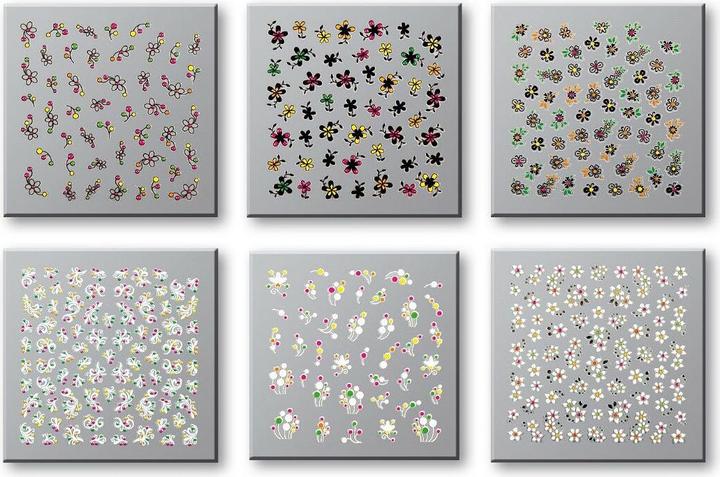 TOP Choice Nail Stickers 72758. 77135. 77142. 77159. 77166. 77180 6Pcs. (Kunstnägel)
