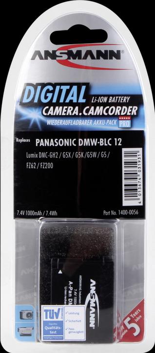 Produktbild Ansmann A-Pan DMW-BLC12 1000mAh 7,4V (Akku)