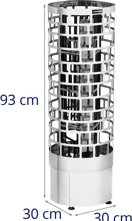 Produktbild Uniprodo Saunaofen elektrisch Säulenofen Sauna Saunaheizung Edelstahl 6 kW 400 V 3 N