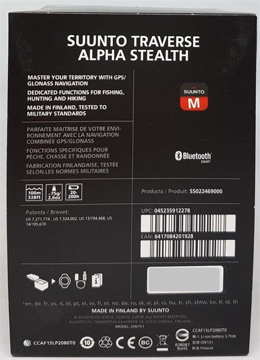 Immagine prodotto Suunto Traversata Alpha Stealth (50 mm)