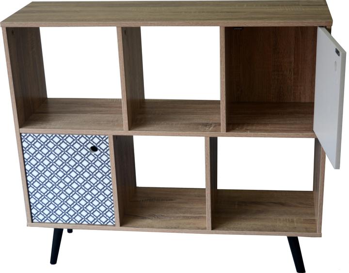 Produktbild Möbilia 4 offene Fächer, 2 Türen (98.5 x 29 x 87 cm)