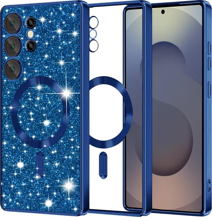 Image du produit Techsuit - Luxury Glitter MagSafe - Samsung Galaxy S25 Ultra - Deep Blue (Samsung Galaxy S25 Ultra)