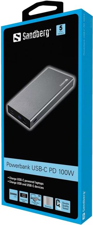 Produktbild Sandberg Externer Batteriensatz (20000 mAh, 100 W, 74 Wh)