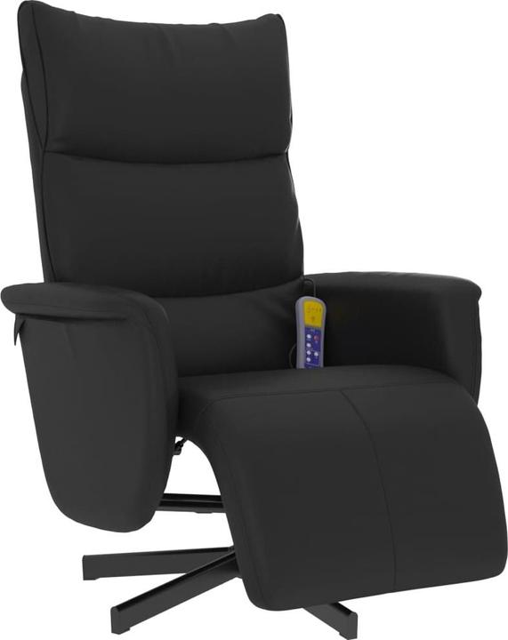 Actual product image VidaXL Massage chair with footrest black imitation leather, colour