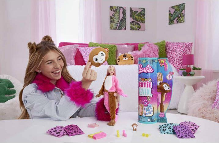 Actual product image Barbie Cutie Reveal in monkey costume with colour change