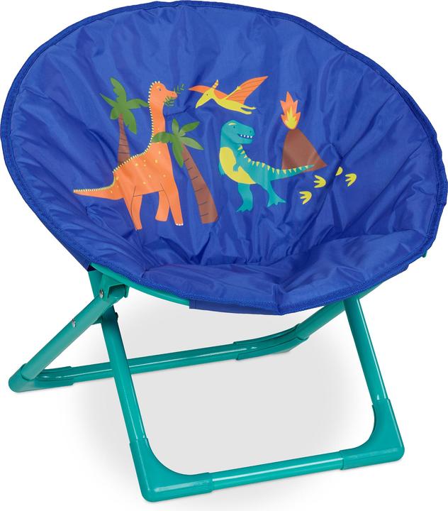 Actual product image Relaxdays Foldable Kids Moon Chair, Camping Seat (Child armchair)