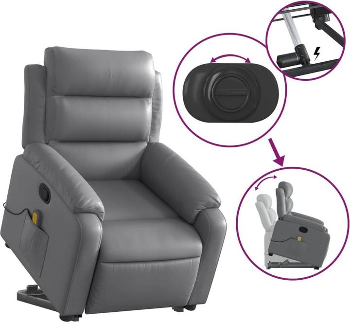 Produktbild VidaXL Massagesessel mit Aufstehhilfe Kunstleder