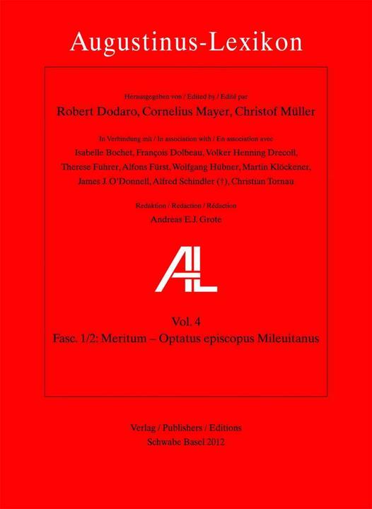 Actual product image AL - Augustinus-Lexikon / Meritum - Optatus episcopus Mileuitanus (German, English, French, Cornelius Mayer, 2013)