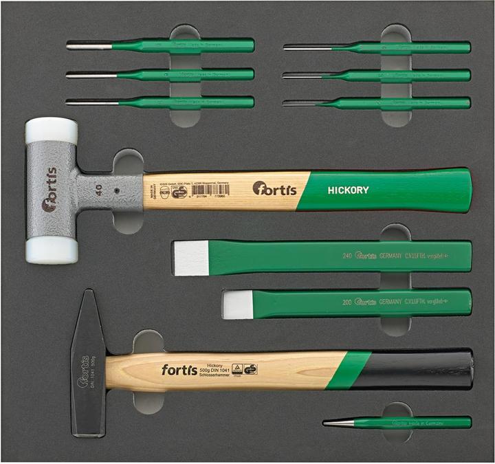 Actual product image Fortis Tool module 2/3 Hammer and chisel 11 parts