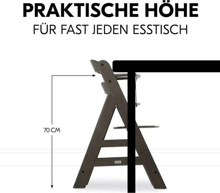 Actual product image Hauck Highchairs Highchair Alpha Plus Select Charcoal - in economy set (Highchair)