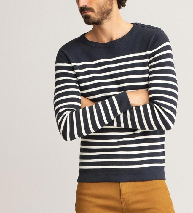 Image du produit La Redoute Collections Pull marin en coton biologique (XL)