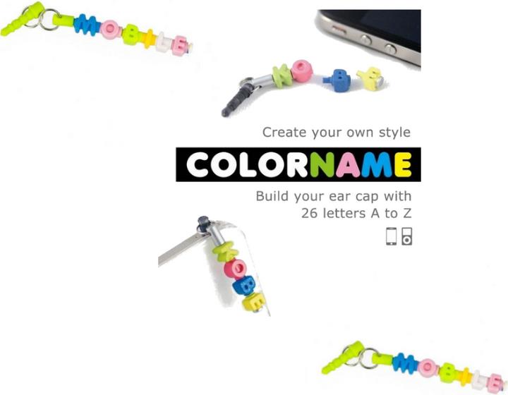 Actual product image BlackBerry Colorname Ear Cap Letters