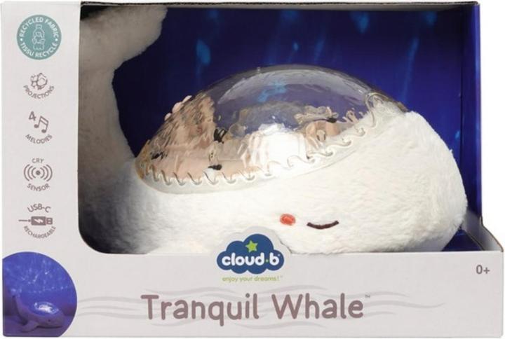 Actual product image Cloud B Cloudbox Tranquil Whale - Nachtlicht Weiss (Wiederaufladbar)