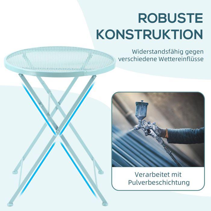 Immagine prodotto Swisshandel24 Set di sedute da giardino per 2 persone set bistrot 1 tavolo + 2 sedie pieghevoli per terrazza (55.50 cm)