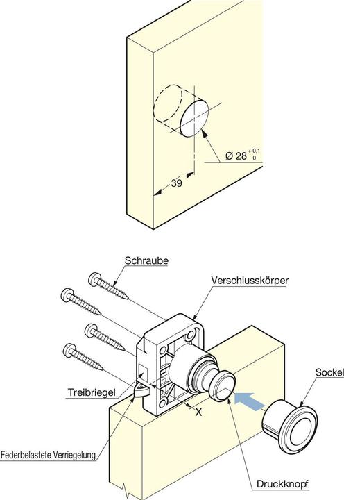 Produktbild LAMP® Druckknopf-Verschluss TLP, Nickel matt (1 Stk.)