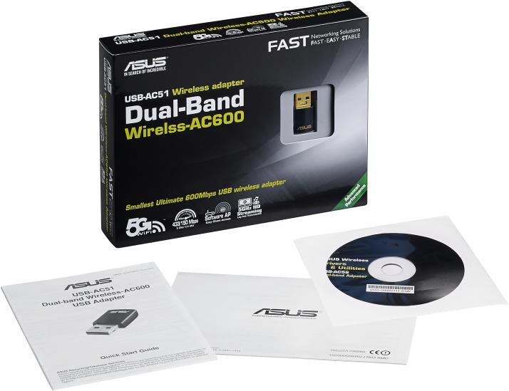 Actual product image ASUS Usb-Ac51 (USB 2.0)
