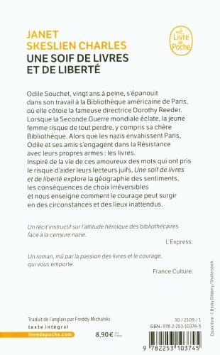 Actual product image Une soif de livres et de liberté (French, Charles Janet Skeslien, 2022)