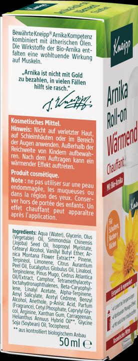 Valori nutrizionali e ingredienti Kneipp Arnika Roll-on Wärmend (50 ml)
