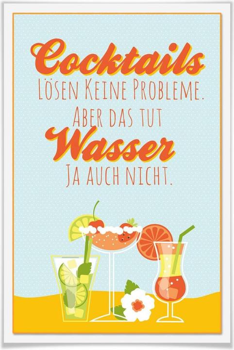 Image du produit Trenddeko Les cocktails ne résolvent pas les problèmes... (70 x 100 cm)