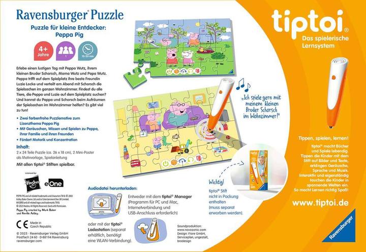 Produktbild tiptoi Puzzle für kleine Entdecker: Peppa Pig (48 Teile)