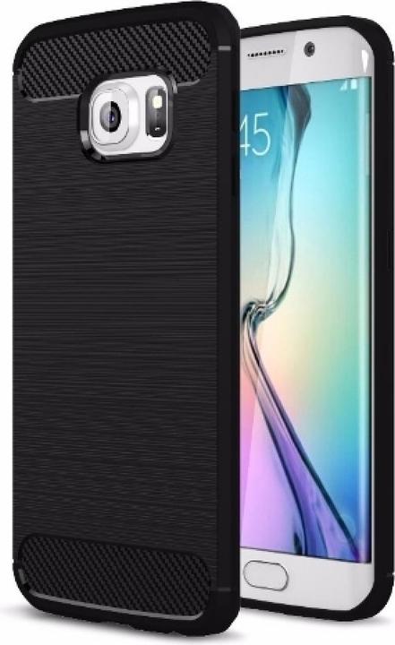 Produktbild Screenguard Samsung Galaxy S6 Edge Hülle Carbon Brushed Soft TPU (Samsung Galaxy S6 Edge)