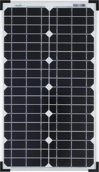 Offgridtec OFF 3-01-001530 - Solarpanel, Mono, 12 V, 30 W (30 W, 2.50 kg)