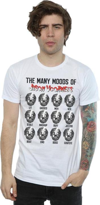 Actual product image Absolute Cult Mens The Many Moods Of Jason Voorhees T-Shirt (S)