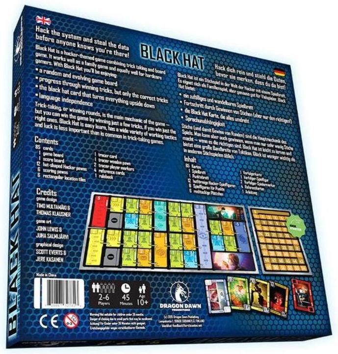 Immagine prodotto Dragon Dawn BLACK HAT (DE/EN) - Black Hat - edizione internazionale, gioco da tavolo, per 2-6 giocatori, a (Italiano)