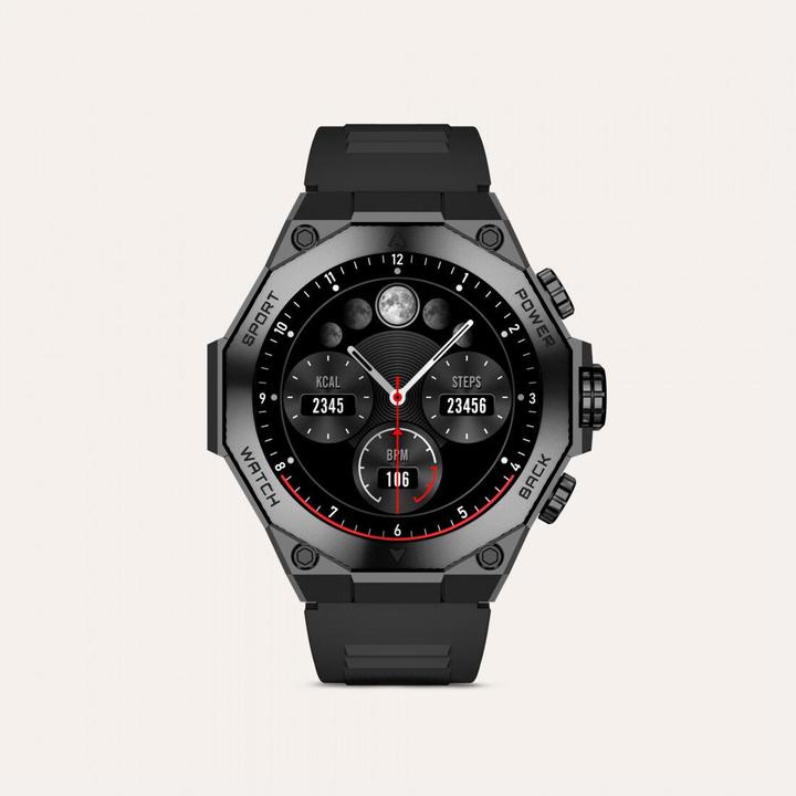 Actual product image KSIX Titanium smartwatch, AMOLED 1,43” display, 2 straps, 5 days aut., Sport and health modes, Calls (55 mm)